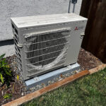 Multi-zone Mitsubishi mini split condenser unit installed in San Diego, CA by American Comfort Services