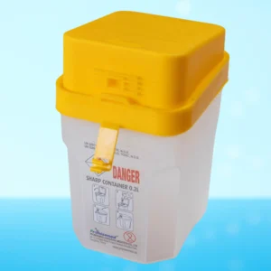 Sharps container 0,2l enough for 100 pen needle tips